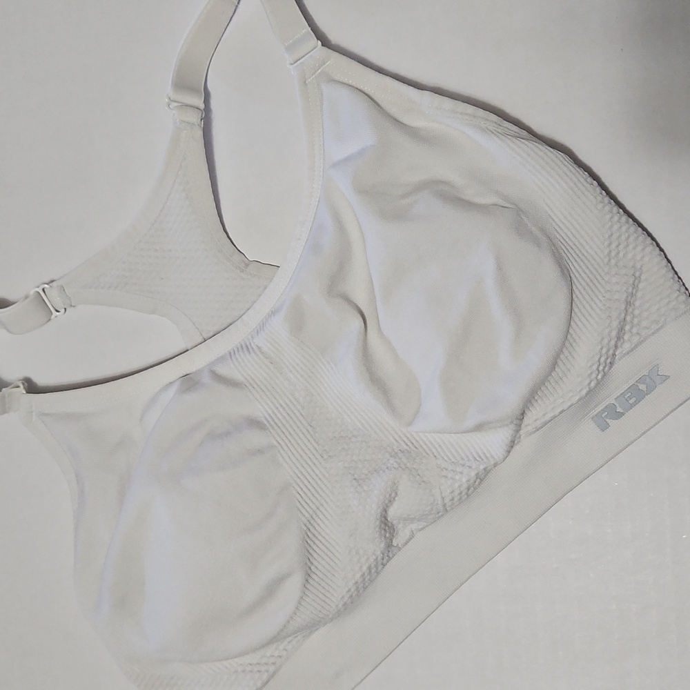 RBX Cream Sports Bra with Racerback Design Size M